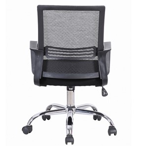 Кресло компьютерное Brabix Daily MG-317 (с подлокотниками, хром, черное) в Элисте - предосмотр 2