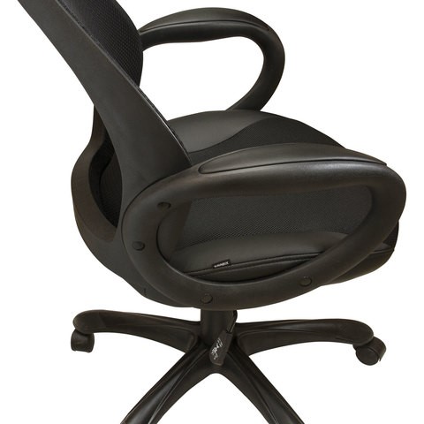 Кресло Brabix Premium Genesis EX-517 (пластик черный, ткань/экокожа/сетка черная) в Элисте - изображение 6