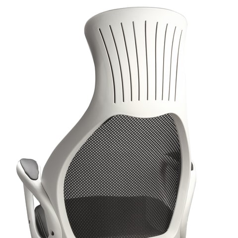 Компьютерное кресло Brabix Premium Genesis EX-517 (пластик белый, ткань/экокожа/сетка черная) в Элисте - изображение 6