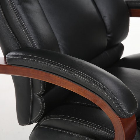 Кресло компьютерное Brabix Premium Infinity EX-707 (дерево, натуральная кожа, черное) в Элисте - изображение 10