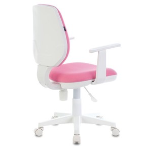 Кресло Brabix Fancy MG-201W (с подлокотниками, пластик белый, розовое) в Элисте - предосмотр 2