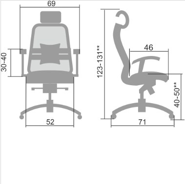 Кресло офисное Samurai S-3.04, черный плюс в Элисте - изображение 4