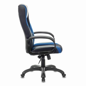 Компьютерное кресло Brabix Premium Rapid GM-102 (экокожа/ткань, черное/синее) в Элисте - предосмотр 1