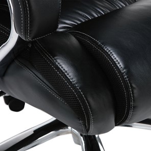 Кресло компьютерное Brabix Premium Status HD-003 (рециклированная кожа, хром, черное) 531821 в Элисте - предосмотр 9