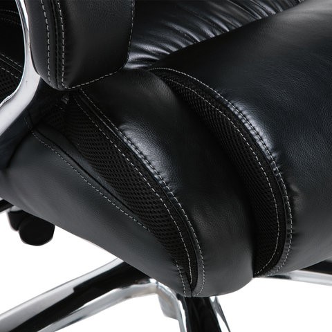 Кресло компьютерное Brabix Premium Status HD-003 (рециклированная кожа, хром, черное) 531821 в Элисте - изображение 9