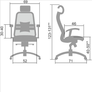 Офисное кресло Samurai S-3.04, черный в Элисте - предосмотр 4