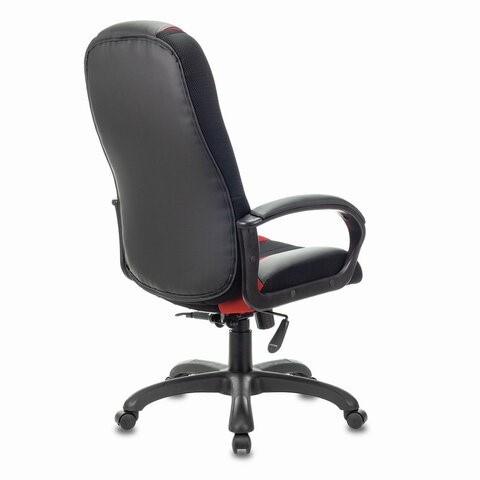 Компьютерное кресло Brabix Premium Rapid GM-102 (экокожа/ткань, черное/красное) 532107 в Элисте - изображение 2
