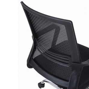 Кресло компьютерное Brabix Daily MG-317 (с подлокотниками, хром, черное) в Элисте - предосмотр 6