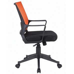 Кресло компьютерное Brabix Balance MG-320 (с подлокотниками, комбинированное черное/оранжевое) в Элисте - предосмотр 1
