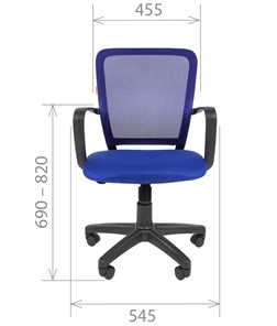 Кресло офисное CHAIRMAN 698 black TW-05, ткань, цвет синий в Элисте - предосмотр 1