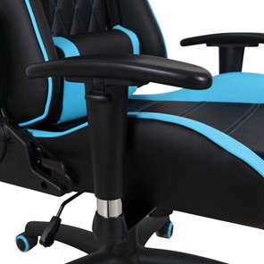 Компьютерное кресло Brabix GT Master GM-110 (две подушки, экокожа, черное/голубое) в Элисте - предосмотр 9