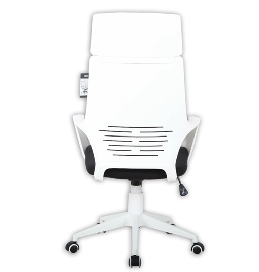 Компьютерное кресло Brabix Premium Prime EX-515 (пластик белый, ткань, черное) 531812 в Элисте - изображение 3