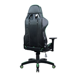 Кресло Brabix GT Carbon GM-120 (две подушки, экокожа, черное/зеленое) в Элисте - предосмотр 2