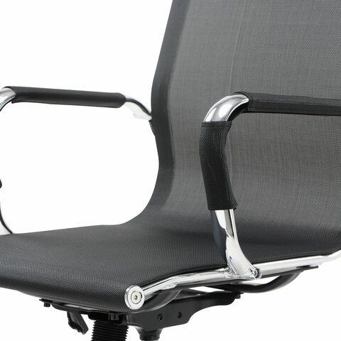 Компьютерное кресло Brabix Line EX-530 (хром, сетка, черное) 531846 в Элисте - изображение 8