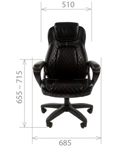 Компьютерное кресло CHAIRMAN 432, экокожа, цвет черный в Элисте - предосмотр 1