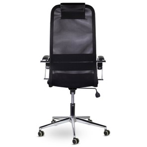 Кресло Brabix Premium Pilot EX-610 CH (хром, ткань-сетка, черное) в Элисте - предосмотр 4