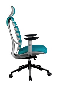 Компьютерное кресло Riva Chair SHARK (Лазурный/серый) в Элисте - предосмотр 2
