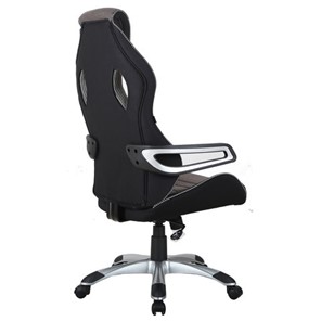 Офисное кресло Brabix Techno GM-002 (ткань, черное/серое, вставки белые) в Элисте - предосмотр 2
