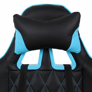 Компьютерное кресло Brabix GT Master GM-110 (две подушки, экокожа, черное/голубое) в Элисте - предосмотр 5