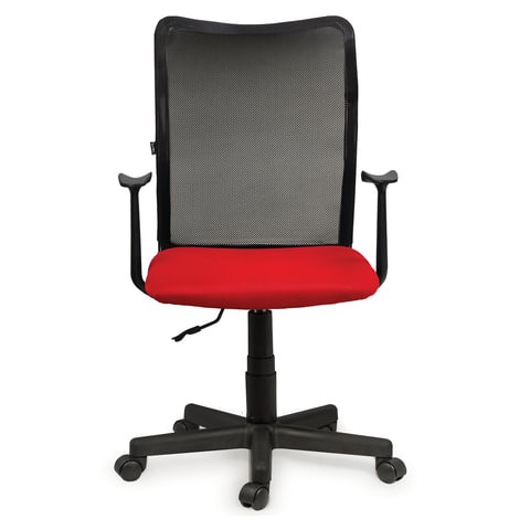 Офисное кресло Brabix Spring MG-307 (с подлокотниками, комбинированное красное/черное TW) в Элисте - изображение 2