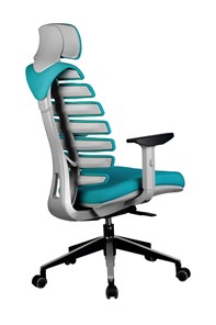 Компьютерное кресло Riva Chair SHARK (Лазурный/серый) в Элисте - предосмотр 3