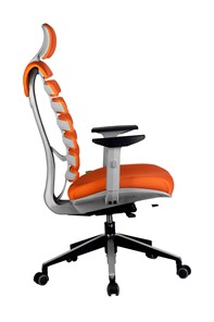 Офисное кресло Riva Chair SHARK (Оранжевый/серый) в Элисте - предосмотр 2