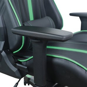 Кресло Brabix GT Carbon GM-120 (две подушки, экокожа, черное/зеленое) в Элисте - предосмотр 9