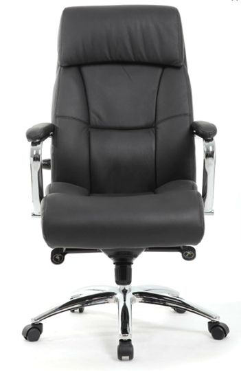 Компьютерное кресло Brabix Premium Phaeton EX-502 (натуральная кожа, хром, черное) в Элисте - изображение 4