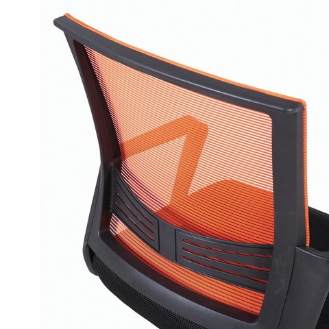 Кресло компьютерное Brabix Balance MG-320 (с подлокотниками, комбинированное черное/оранжевое) в Элисте - изображение 8