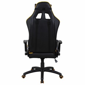 Кресло компьютерное Brabix GT Master GM-110 (две подушки, экокожа, черное/желтое) 531927 в Элисте - предосмотр 3