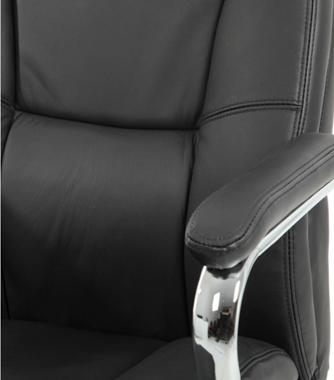 Компьютерное кресло Brabix Premium Phaeton EX-502 (натуральная кожа, хром, черное) в Элисте - изображение 6