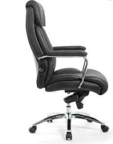 Компьютерное кресло Brabix Premium Phaeton EX-502 (натуральная кожа, хром, черное) в Элисте - предосмотр 1