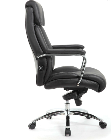 Компьютерное кресло Brabix Premium Phaeton EX-502 (натуральная кожа, хром, черное) в Элисте - изображение 1