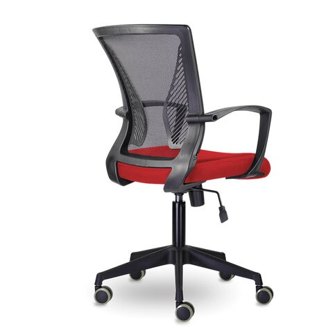 Офисное кресло Brabix Wings MG-309 (пластик черный, сетка, черное/красное) 532014 в Элисте - изображение 2