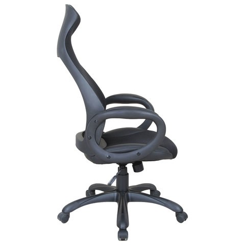 Кресло Brabix Premium Genesis EX-517 (пластик черный, ткань/экокожа/сетка черная) в Элисте - изображение 1