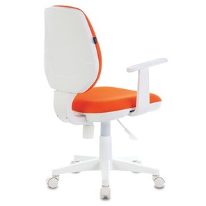 Офисное кресло Brabix Fancy MG-201W (с подлокотниками, пластик белый, оранжевое) в Элисте - предосмотр 2