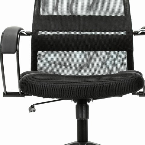 Офисное кресло Brabix Premium Stalker EX-608 PL (ткань-сетка/кожзам, черное) в Элисте - изображение 10