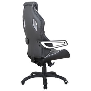 Кресло компьютерное Brabix Techno Pro GM-003 (экокожа, черное/серое, вставки серые) в Элисте - предосмотр 4