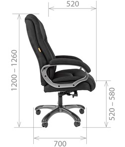 Кресло компьютерное CHAIRMAN 410 Акриловая ткань SX Серый в Элисте - предосмотр 2