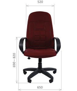 Компьютерное кресло CHAIRMAN 727 ткань ст., цвет бордо в Элисте - предосмотр 1