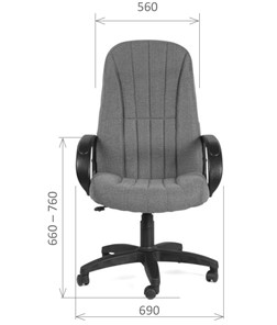 Кресло CHAIRMAN 685, ткань TW 12, цвет серый в Элисте - предосмотр 1