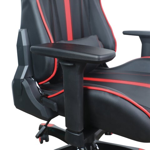 Компьютерное кресло Brabix GT Carbon GM-120 (две подушки, экокожа, черное/красное) 531931 в Элисте - изображение 10