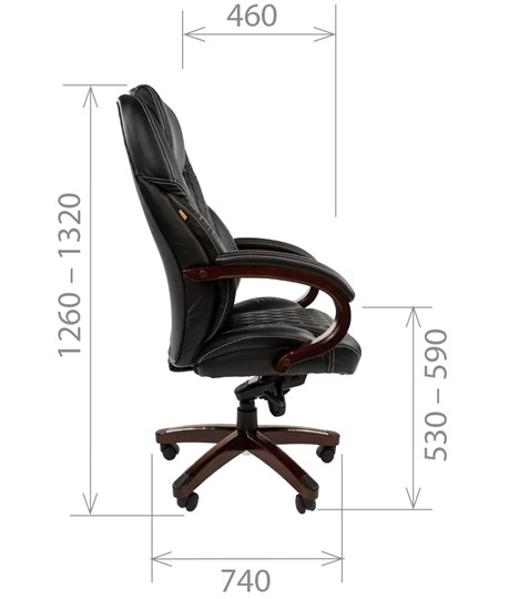 Компьютерное кресло CHAIRMAN 406, черный в Элисте - изображение 2