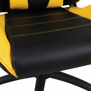 Кресло компьютерное Brabix GT Master GM-110 (две подушки, экокожа, черное/желтое) 531927 в Элисте - предосмотр 8