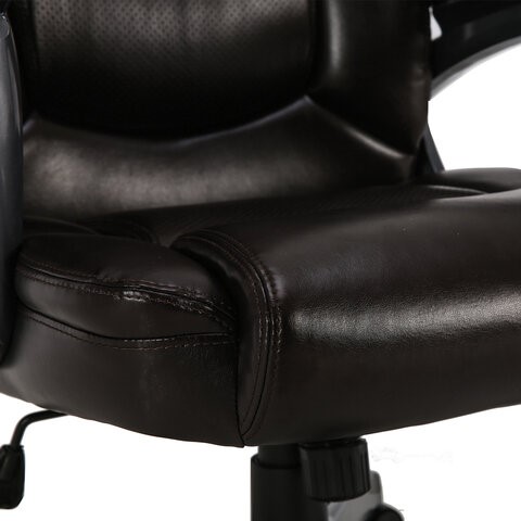 Компьютерное кресло Brabix Premium Favorite EX-577 (пружинный блок, рециклир. кожа, коричневое) 531936 в Элисте - изображение 8