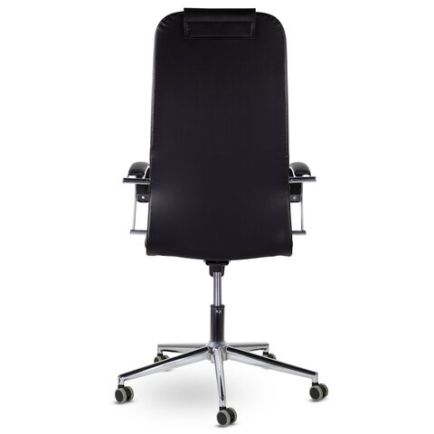 Кресло Brabix Premium Pilot EX-610 CH (хром, кожзам, черное) в Элисте - изображение 4
