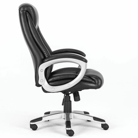 Кресло Brabix Premium Grand EX-501 (рециклированная кожа, черное) 531950 в Элисте - изображение 1