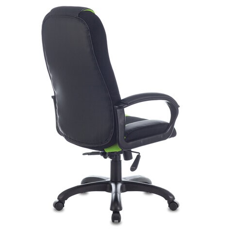 Компьютерное кресло Brabix Premium Rapid GM-102 (экокожа/ткань, черное/зеленое) в Элисте - изображение 2