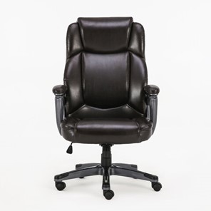 Компьютерное кресло Brabix Premium Favorite EX-577 (пружинный блок, рециклир. кожа, коричневое) 531936 в Элисте - предосмотр 2