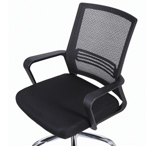 Кресло компьютерное Brabix Daily MG-317 (с подлокотниками, хром, черное) в Элисте - предосмотр 5